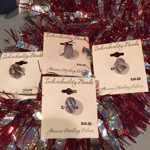 Sterling Silver Glass Beads Charms